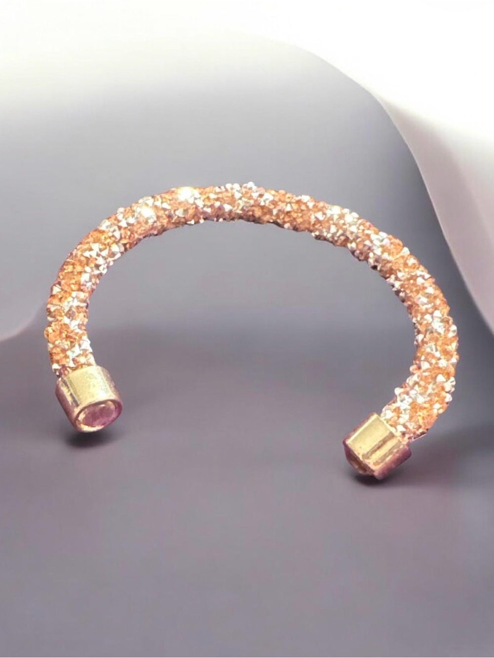 Sparkling Rose Gold Crystal Cuff Bracelet
772
